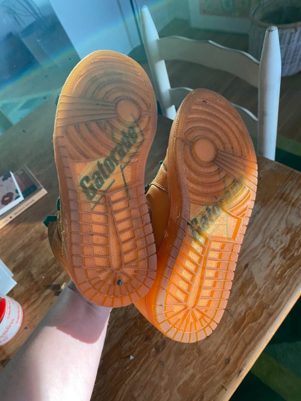 Nike Air Jordan Orange Peel Gatorade Shoes Rare Vintage Womens Sz 9 Mens Sz 7 - Picture 8 of 8